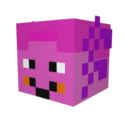 Axos28 Minecraft avatar head, 3D render