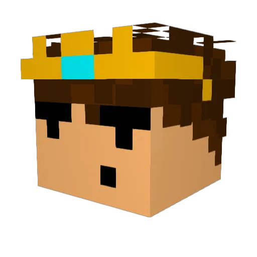 AxoticYT Minecraft avatar head, 3D render
