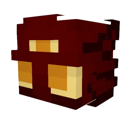 Axotlo Minecraft avatar head, 3D render