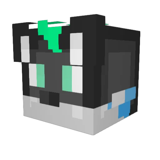Axowon Minecraft avatar head, 3D render