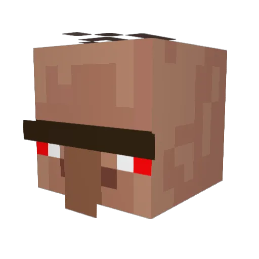 Axply Minecraft avatar head, 3D render