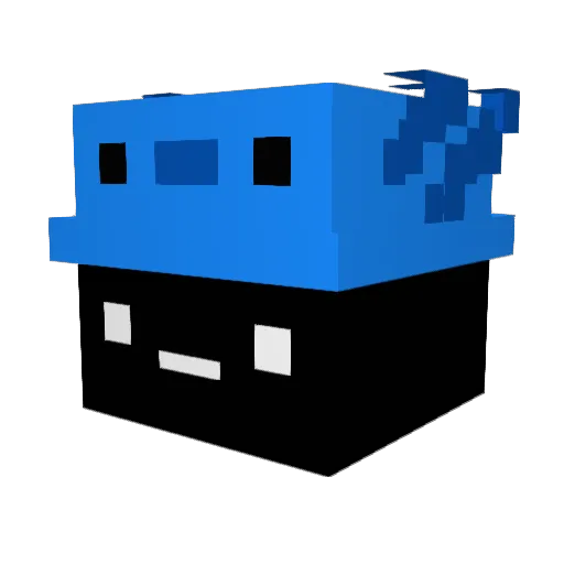 Axpxx Minecraft avatar head, 3D render