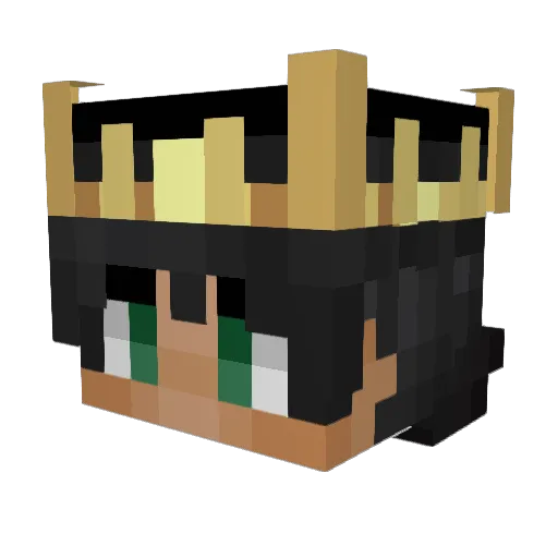 Axqua_ Minecraft avatar head, 3D render