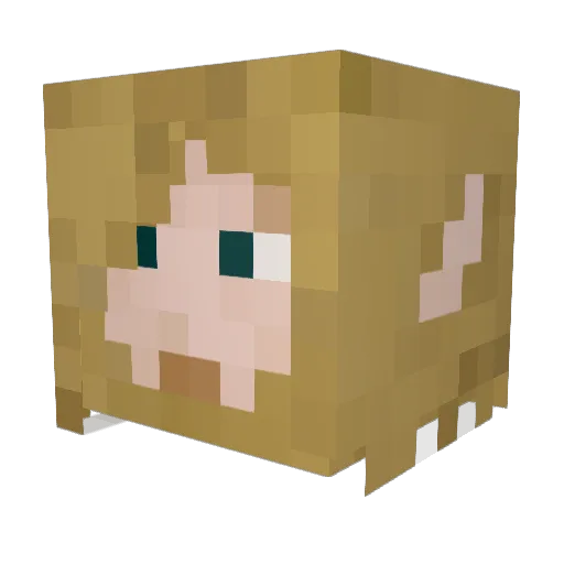 Axrell Minecraft avatar head, 3D render