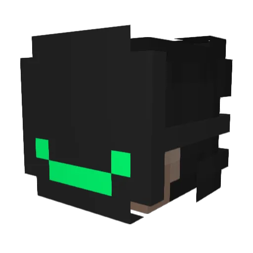 Axretex Minecraft avatar head, 3D render