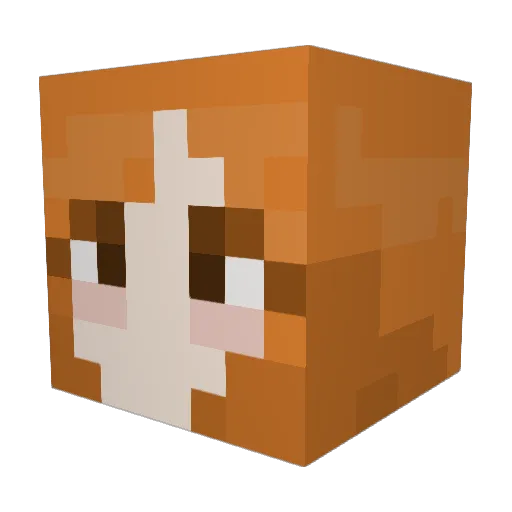Axsisi Minecraft avatar head, 3D render