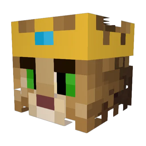 Axsll Minecraft avatar head, 3D render