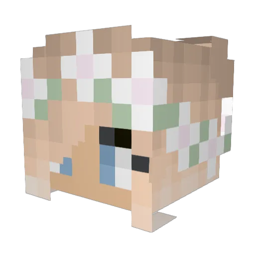 Axsthetics Minecraft avatar head, 3D render