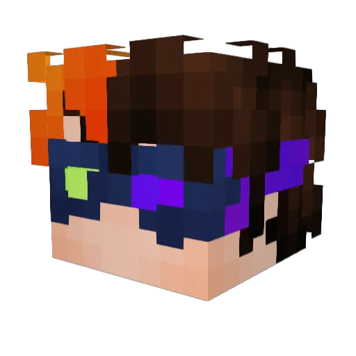 Axton Minecraft avatar head, 3D render