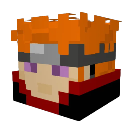 Axtrionn Minecraft avatar head, 3D render