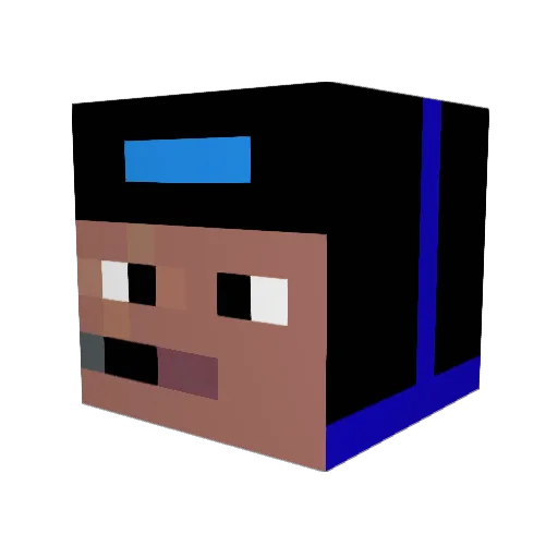 Axtronaut Minecraft avatar head, 3D render