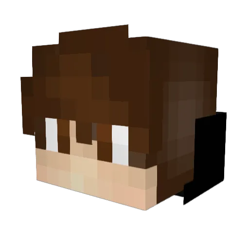 Axtz Minecraft avatar head, 3D render