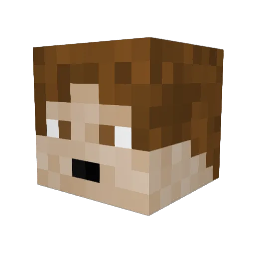 Axu3103 Minecraft avatar head, 3D render