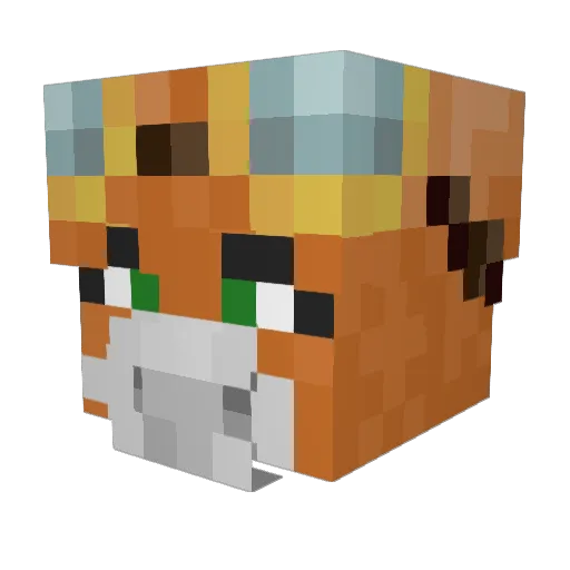Axue_ Minecraft avatar head, 3D render