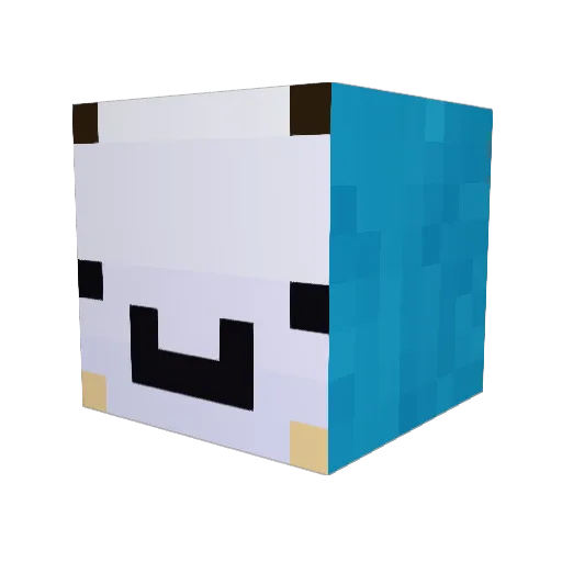 Axwwdpvp Minecraft avatar head, 3D render