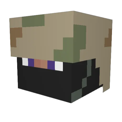 AxxJ Minecraft avatar head, 3D render