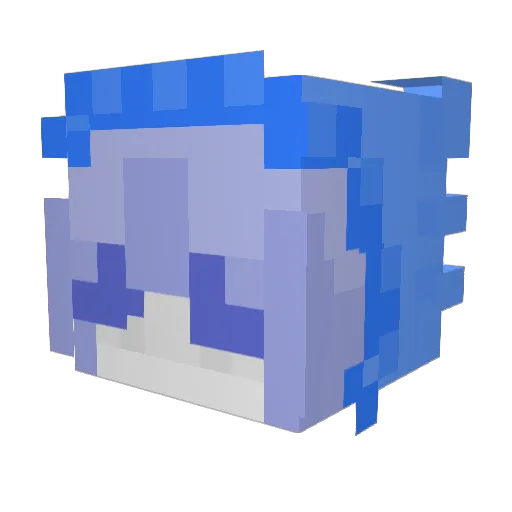 Axxelz Minecraft avatar head, 3D render