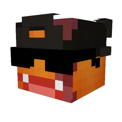 Axxin_live Minecraft avatar head, 3D render