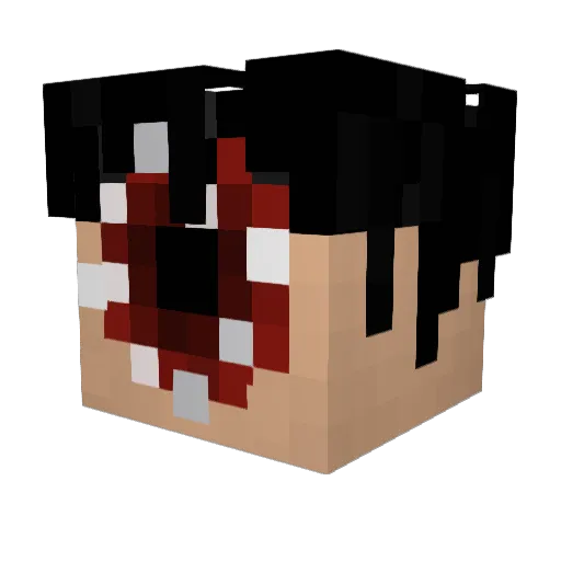 Axxololoo Minecraft avatar head, 3D render