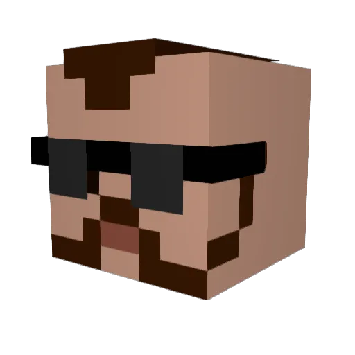 Axxumc Minecraft avatar head, 3D render