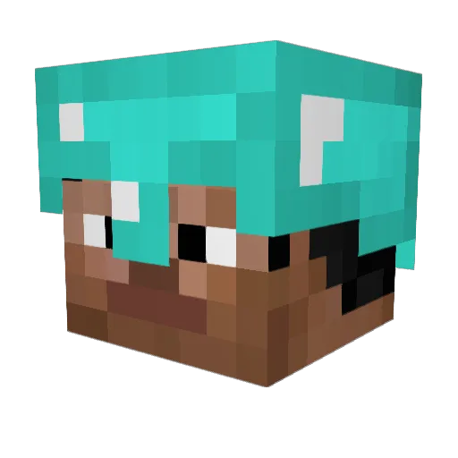 AxydPatch Minecraft avatar head, 3D render