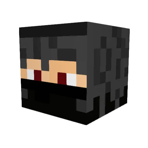 Axyio Minecraft avatar head, 3D render