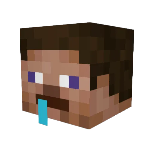 AyAronLee Minecraft avatar head, 3D render