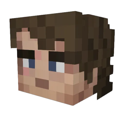 AyBudd Minecraft avatar head, 3D render