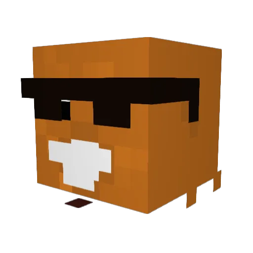 AyDeed Minecraft avatar head, 3D render