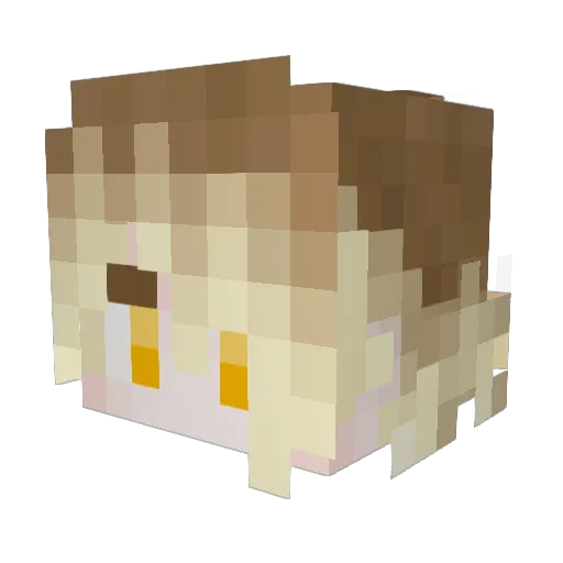 AyKyou Minecraft avatar head, 3D render