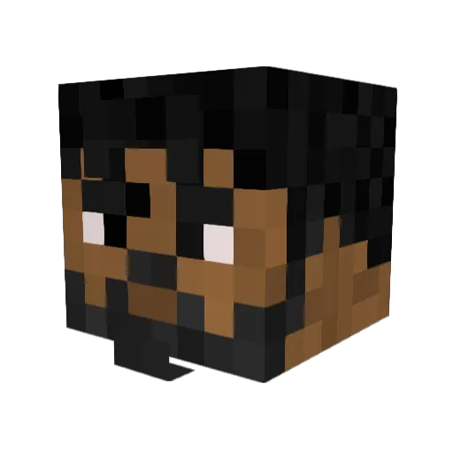 AyMyk Minecraft avatar head, 3D render