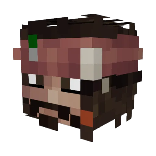 AyViiOh Minecraft avatar head, 3D render