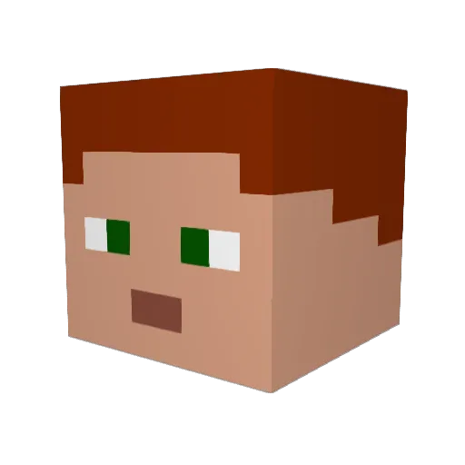 AyZiX Minecraft avatar head, 3D render
