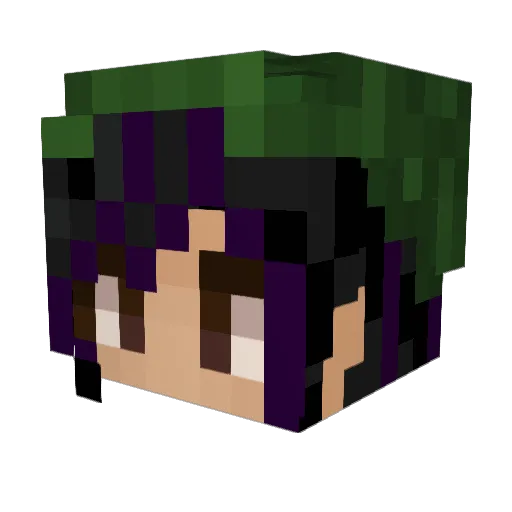 Ay_mo Minecraft avatar head, 3D render