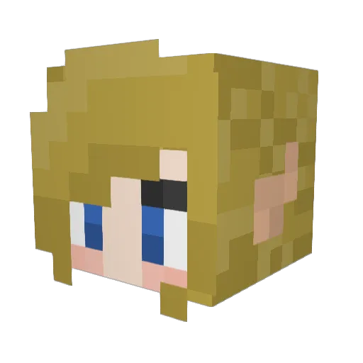 Aya4805 Minecraft avatar head, 3D render