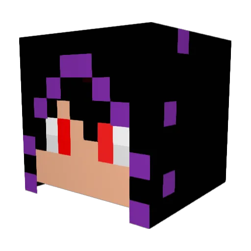 AyaBei Minecraft avatar head, 3D render