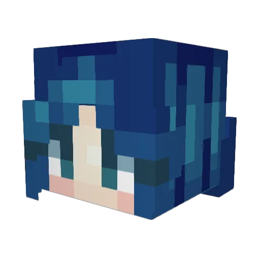 Aya_poster Minecraft avatar head, 3D render