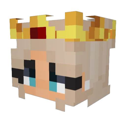 Ayaakinzz Minecraft avatar head, 3D render