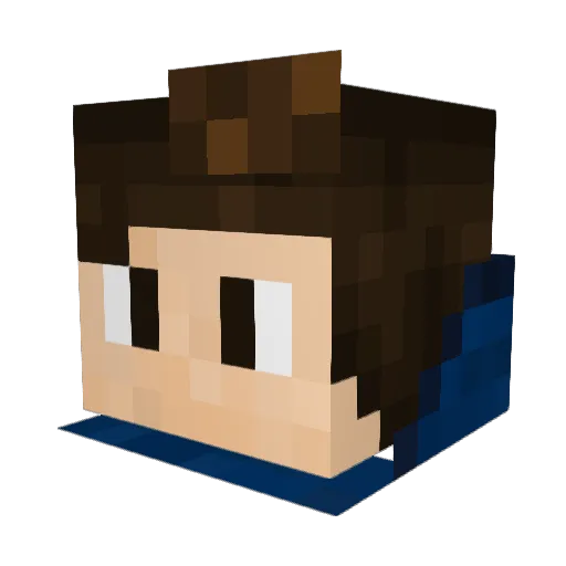Ayaanisbeast Minecraft avatar head, 3D render