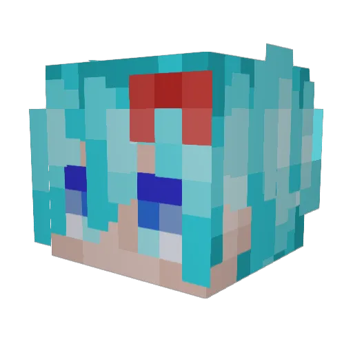 Ayabaya6 Minecraft avatar head, 3D render
