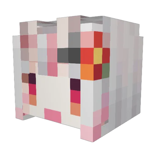 Ayame1213 Minecraft avatar head, 3D render