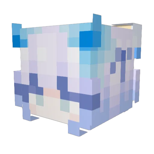 AyameHimura Minecraft avatar head, 3D render