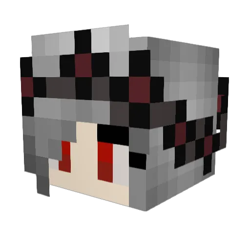 AyamiJames Minecraft avatar head, 3D render