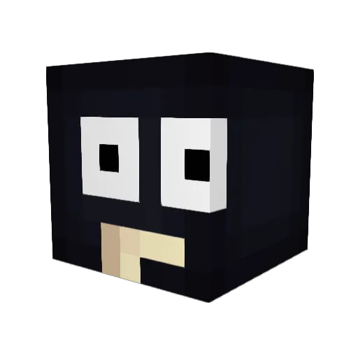 Ayamzap Minecraft avatar head, 3D render