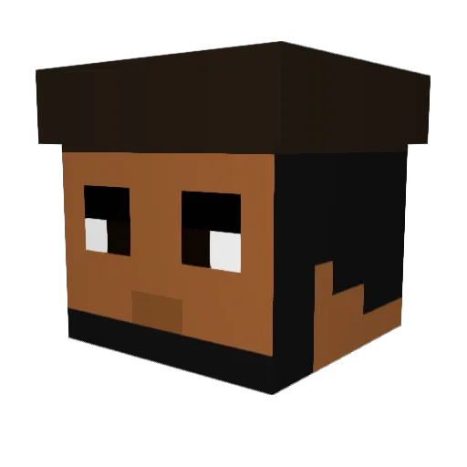 AyanAliKhan Minecraft avatar head, 3D render