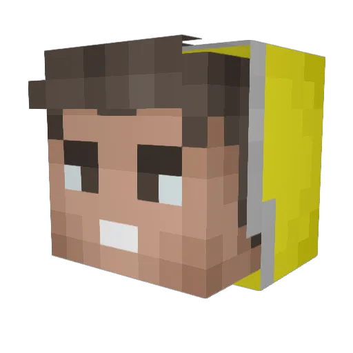 AyanThinks Minecraft avatar head, 3D render