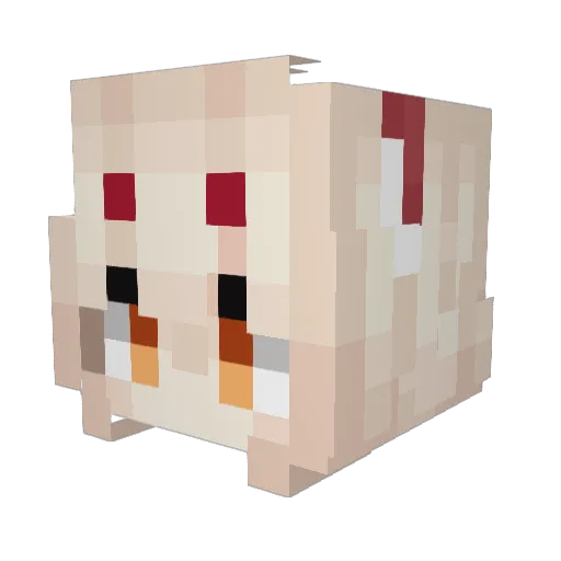 Ayanami1929 Minecraft avatar head, 3D render