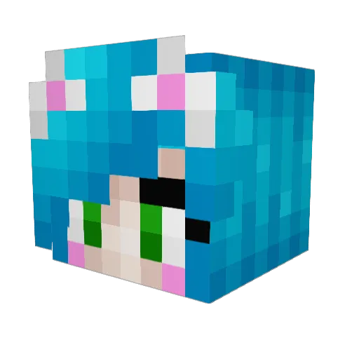 Ayanami1988 Minecraft avatar head, 3D render