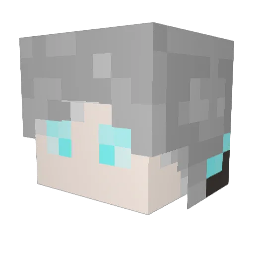AyanamiREI520 Minecraft avatar head, 3D render