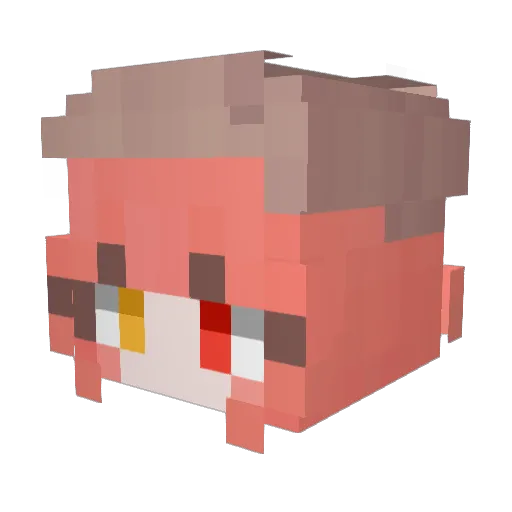 Ayanasyu_ Minecraft avatar head, 3D render